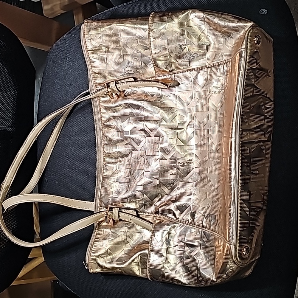 Michael Kors Large Gold Metallic Purse
